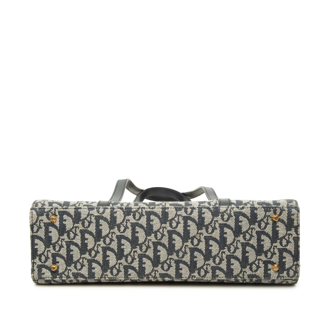Dior Sac porté épaule Diorissimo Trotter Saddle Bleu – vue 3 – GABY PARIS