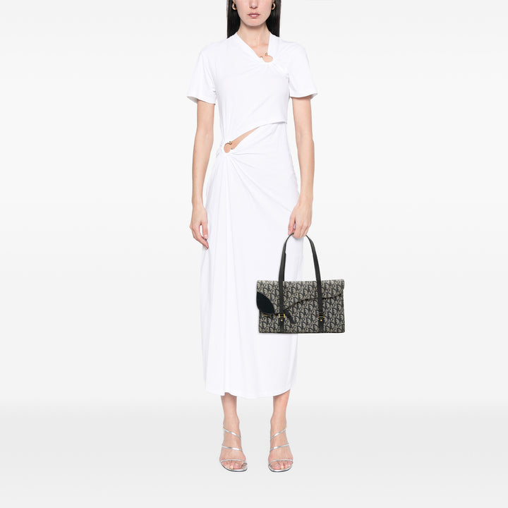 Dior Sac porté épaule Diorissimo Trotter Saddle Bleu – vue 6 – GABY PARIS