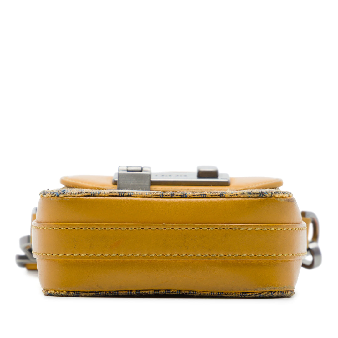 Dior Jacquard Lock Étui téléphone Sac Oblique Jaune – vue 3 – GABY PARIS