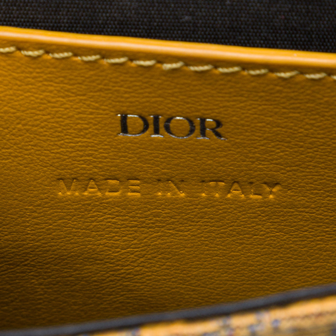 Dior Jacquard Lock Étui téléphone Sac Oblique Jaune – vue 5 – GABY PARIS