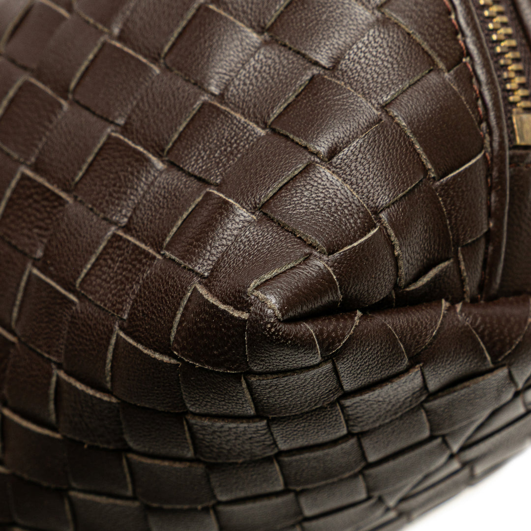 Bottega Veneta Nappa Intrecciato Cosmetic Pochette Marron