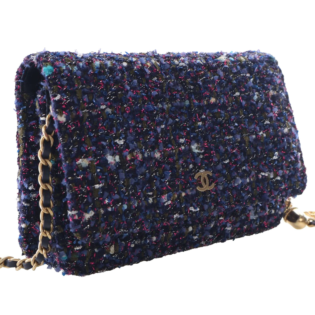 Chanel CC Tweed Charms Wallet on Chain