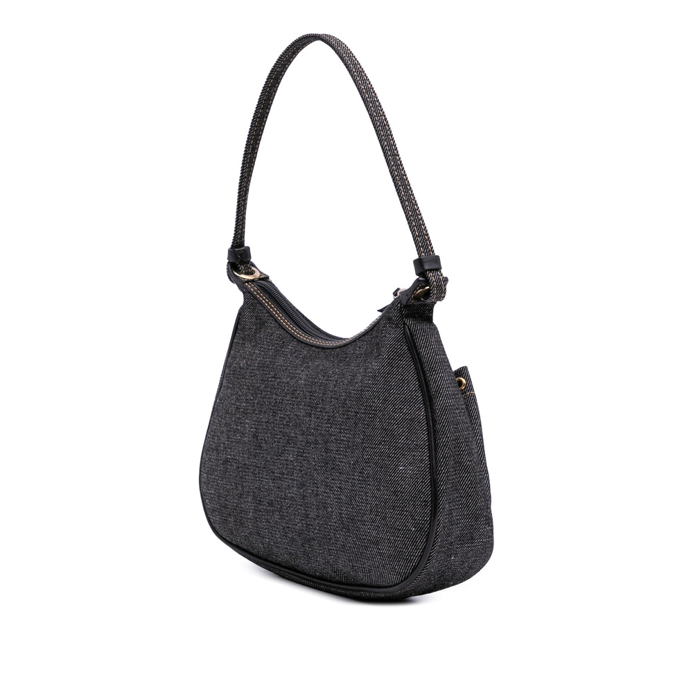 Denim Shoulder Bag Black - Gaby Paris