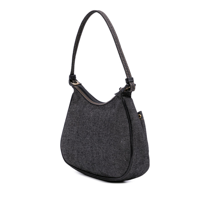 Denim Shoulder Bag Black - Gaby Paris