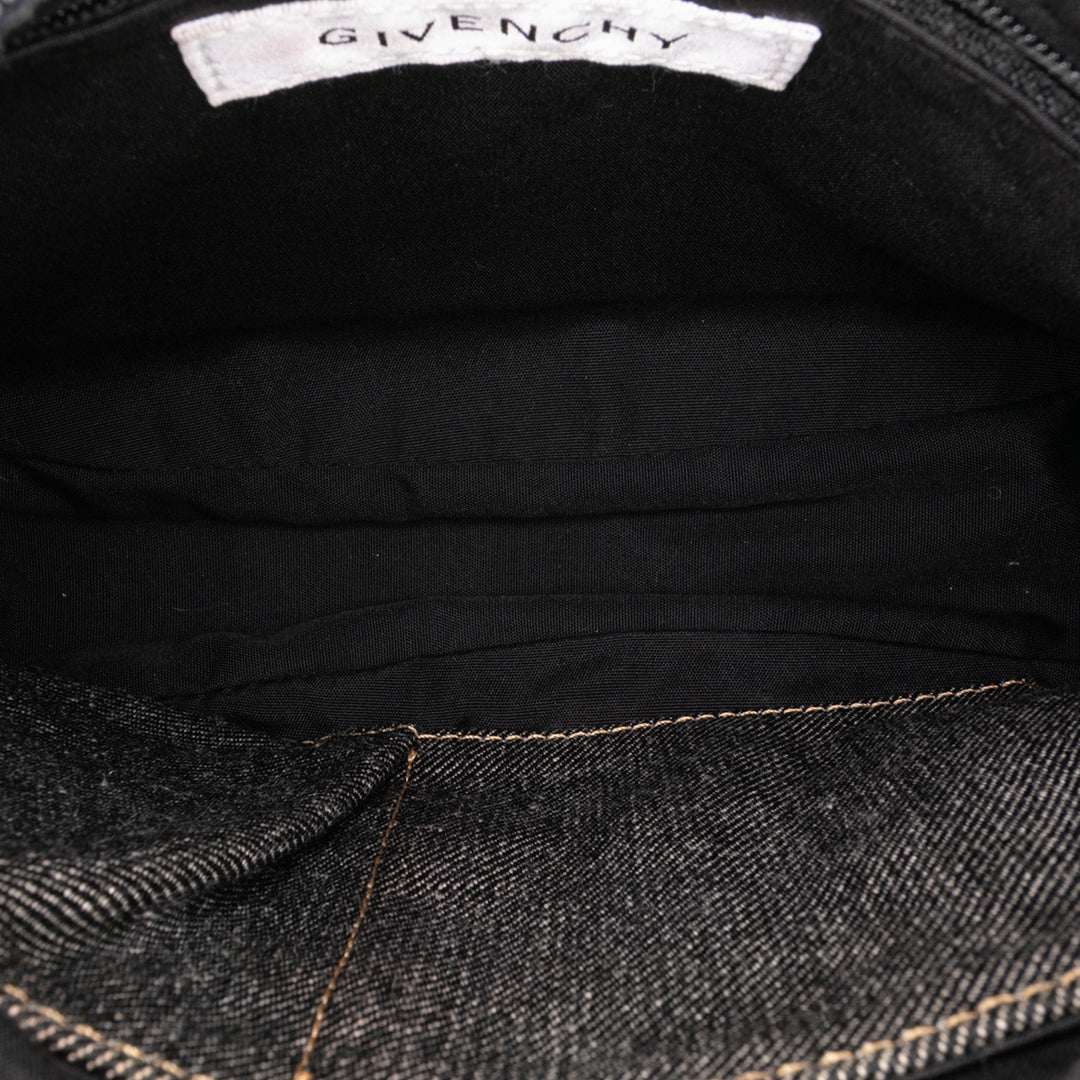 Denim Shoulder Bag Black - Gaby Paris
