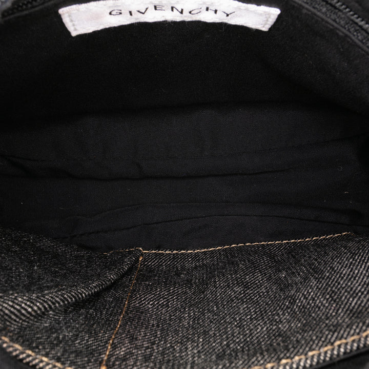 Denim Shoulder Bag Black - Gaby Paris