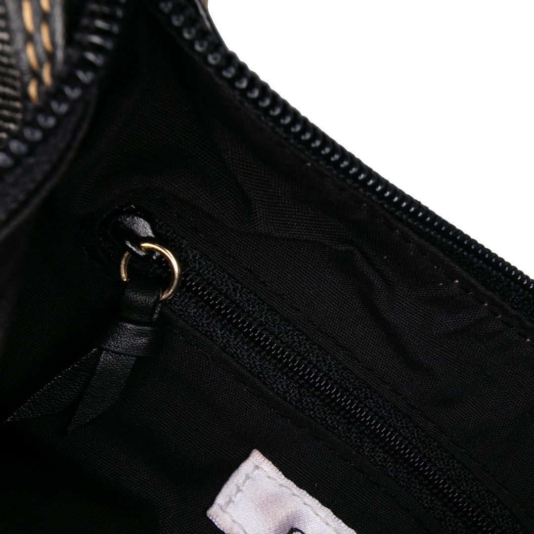 Denim Shoulder Bag Black - Gaby Paris