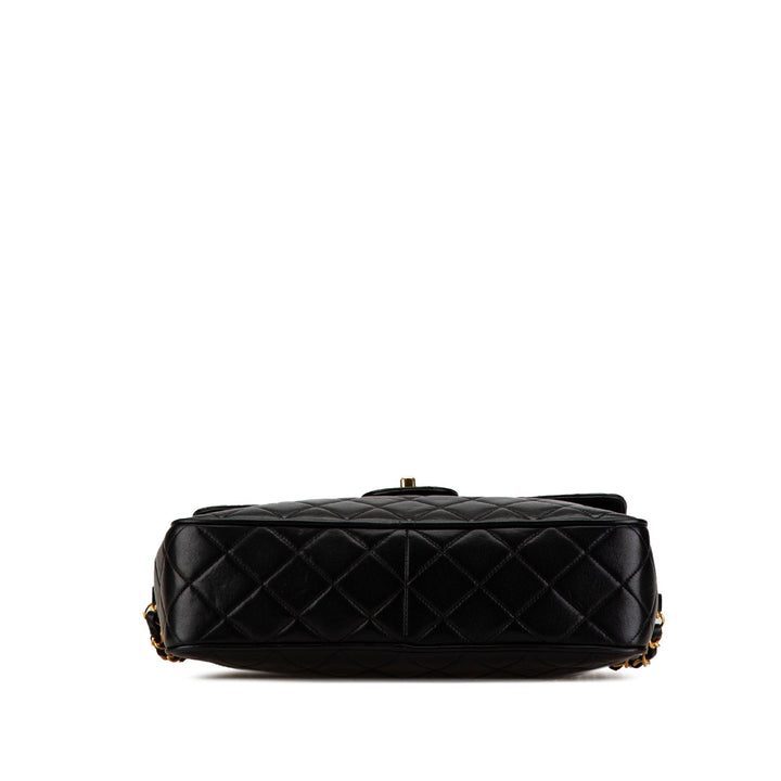 Quilted Lambskin Tassel Camera Bag Black - Gaby Paris