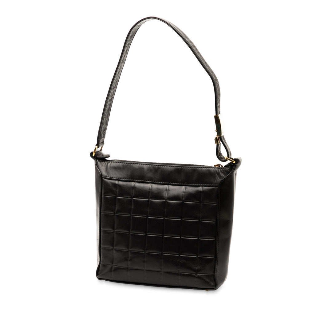 Chanel CC Chocolate Bar Cuir d’agneau Sac bandoulière