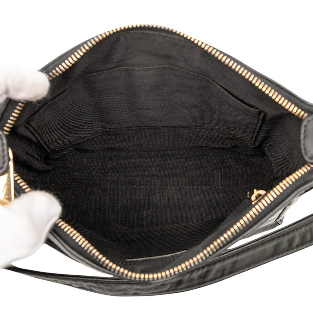 Chanel CC Chocolate Bar Cuir d’agneau Sac bandoulière