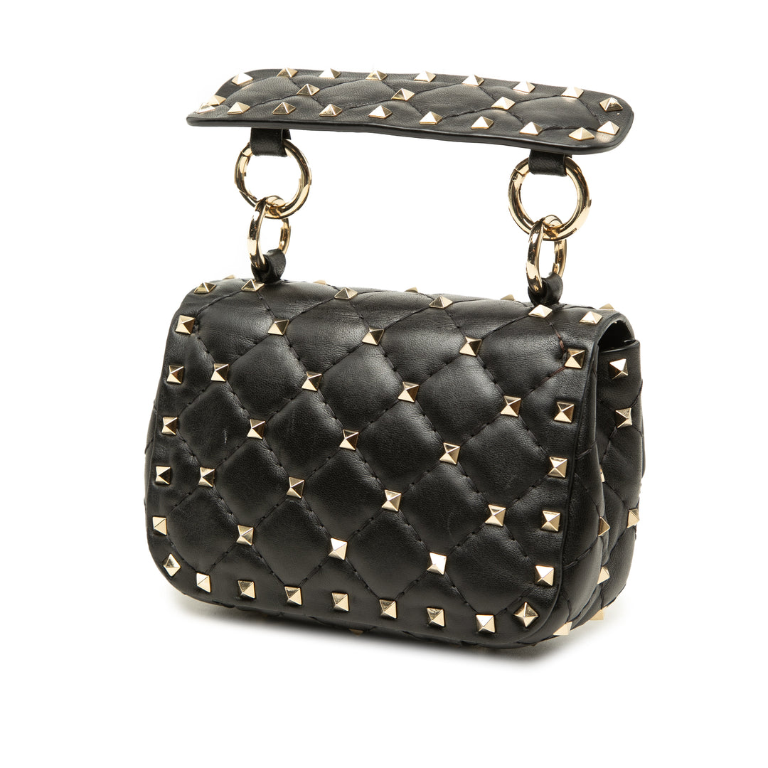 Rockstud Spike Sac Micro nappa Noir