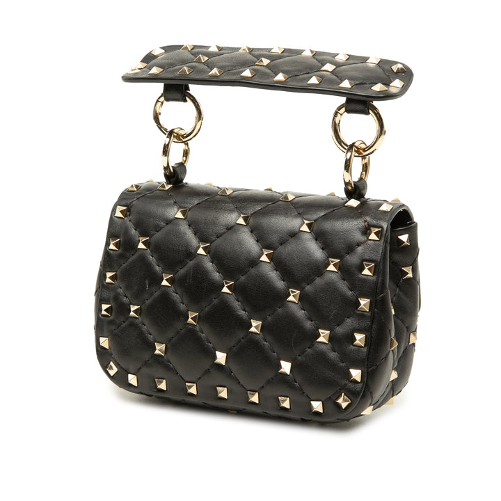 Rockstud Spike Sac Micro nappa Noir