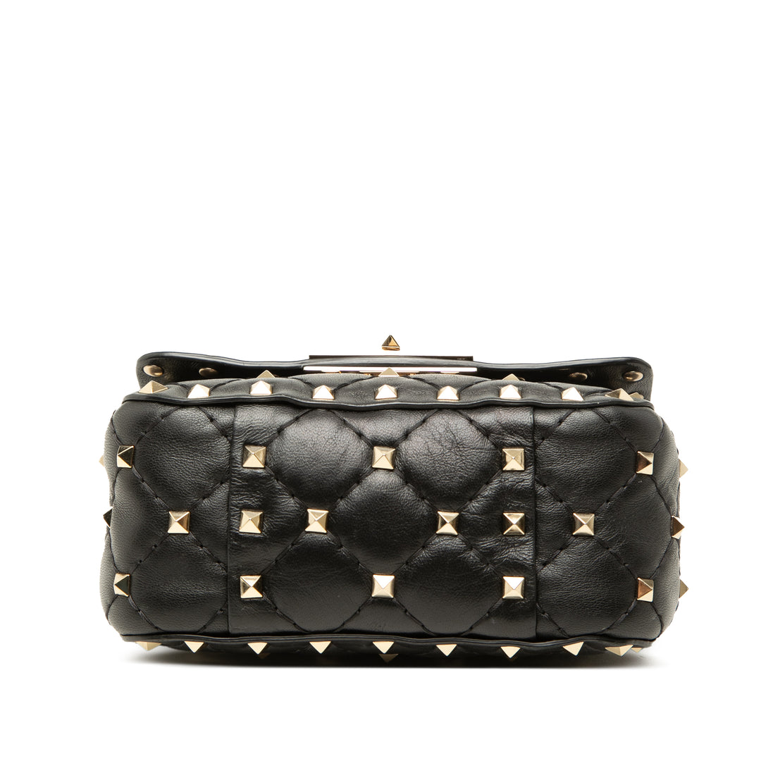 Rockstud Spike Sac Micro nappa Noir