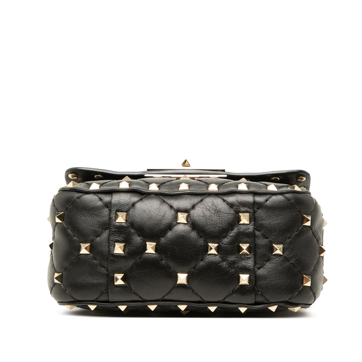 Rockstud Spike Sac Micro nappa Noir