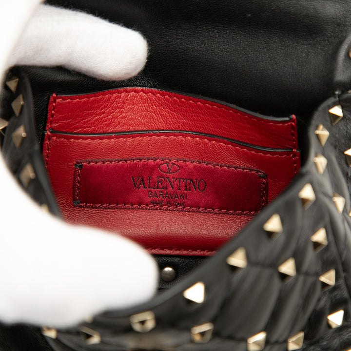 Rockstud Spike Sac Micro nappa Noir