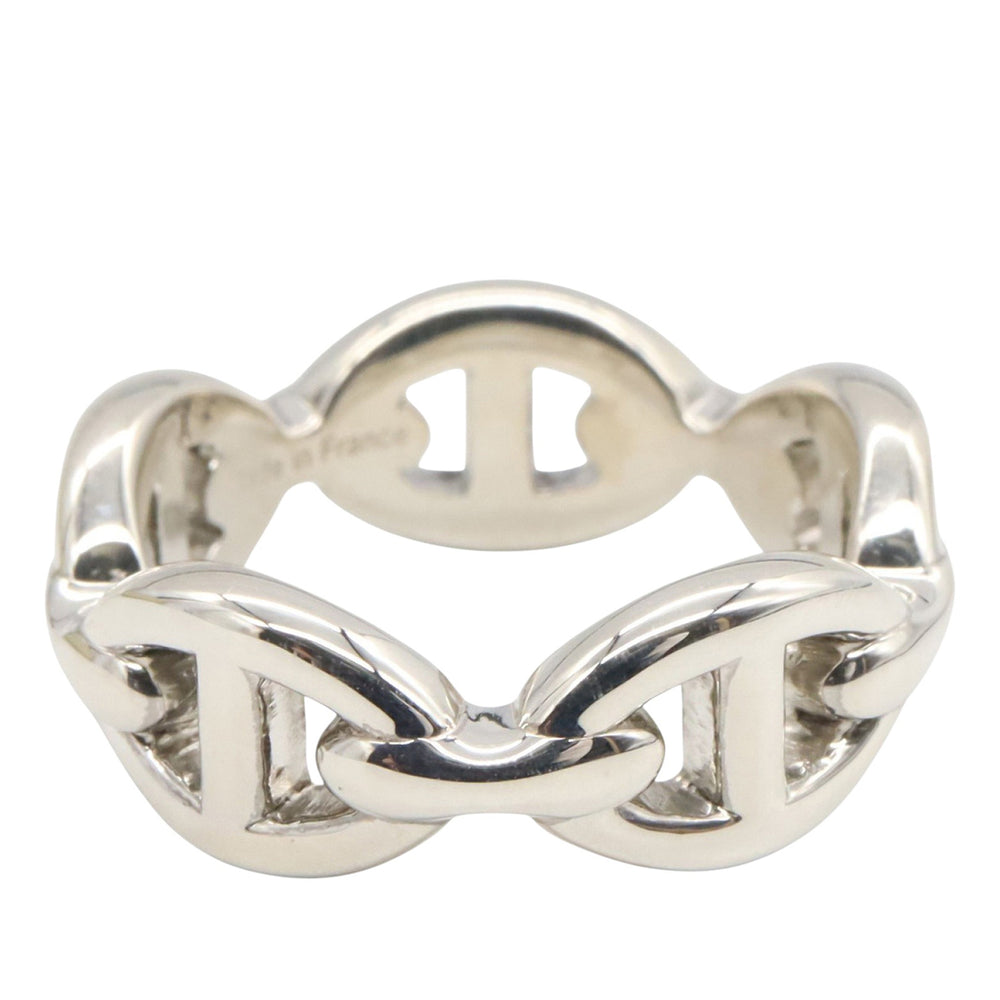 Sterling Silver Chaine d Ancre Chain Ring Silver - Gaby Paris