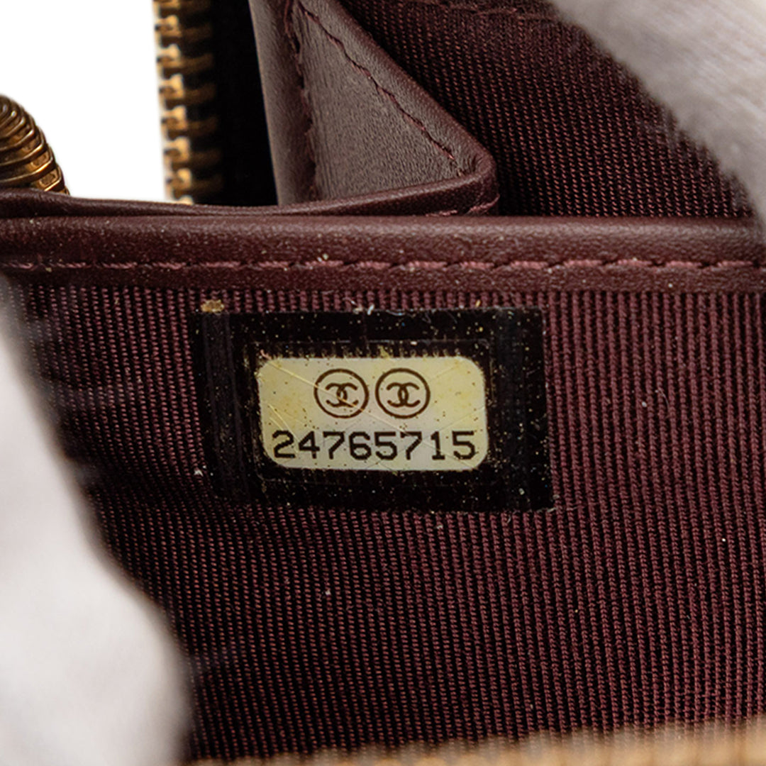 Chanel CC Matelassé Caviar Portefeuille long zippé