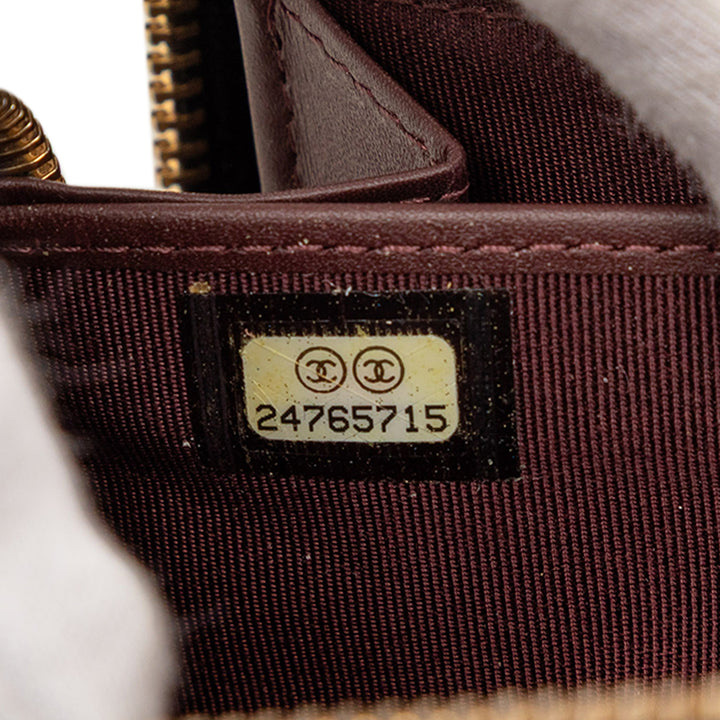 Chanel CC Matelassé Caviar Portefeuille long zippé