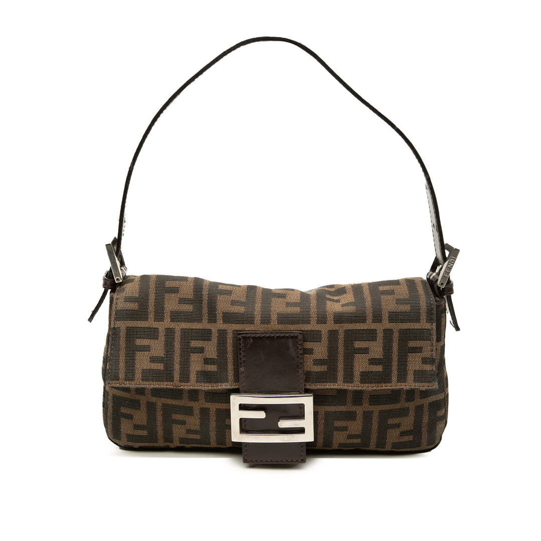 Fendi Zucca Baguette Marron – vue principale – GABY PARIS