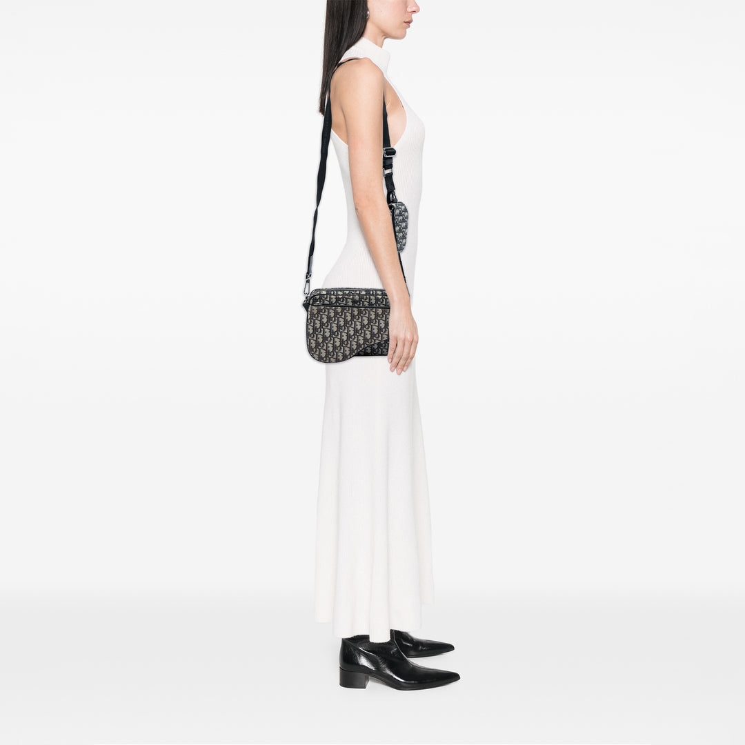 Saddle Triple Pochette Oblique Bleu