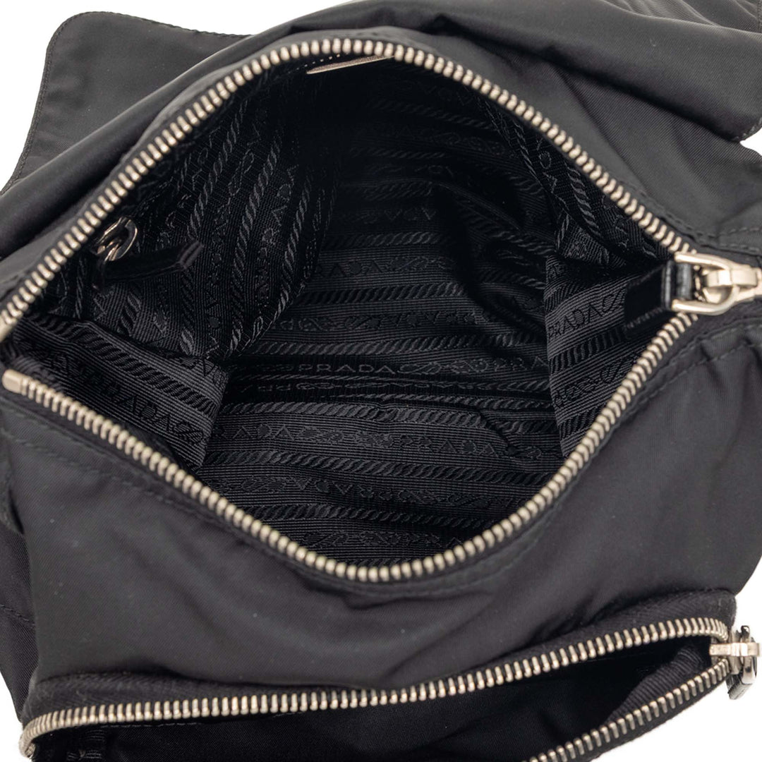 Prada Tessuto Zip Buckle Messenger Sac