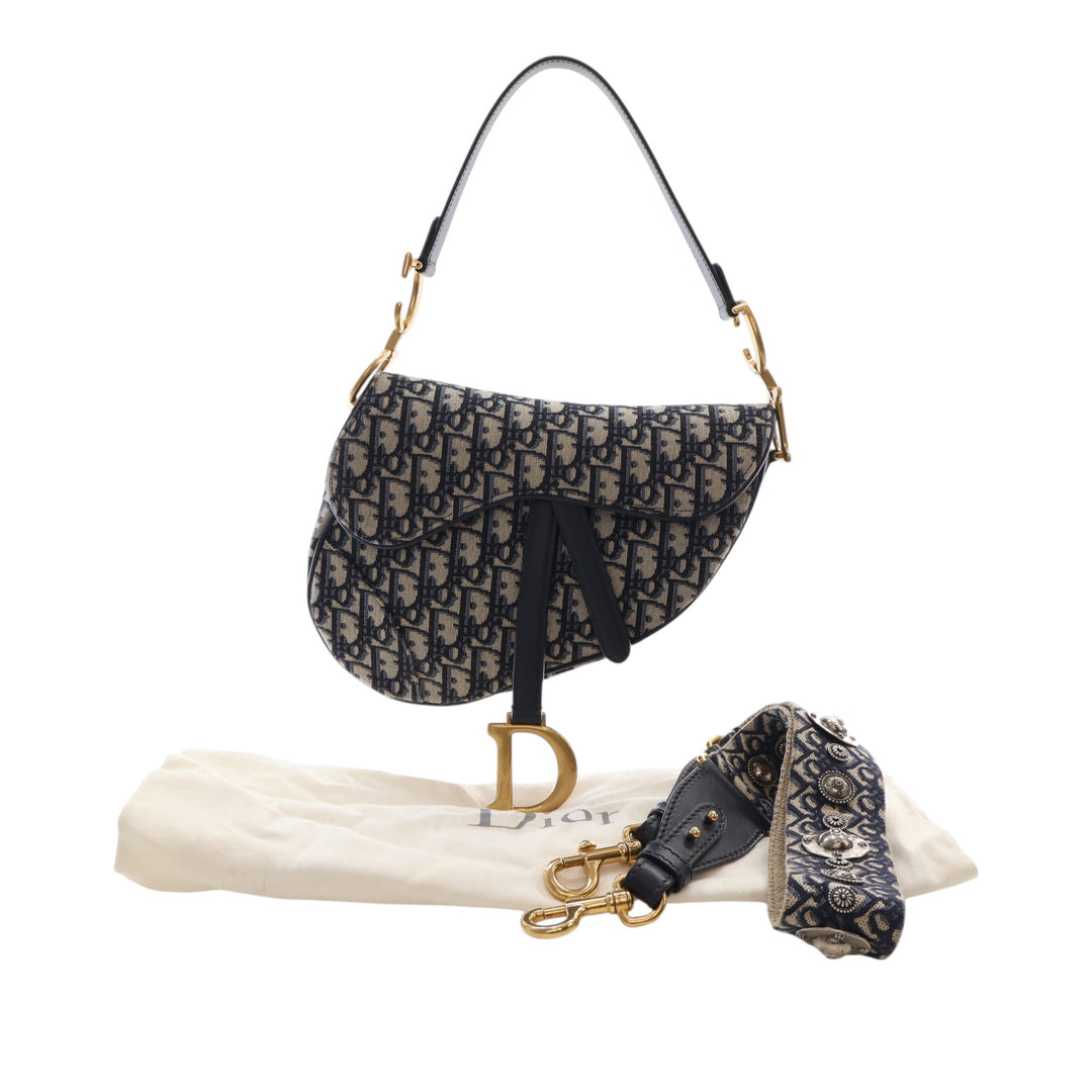 Saddle Sac Oblique Bleu