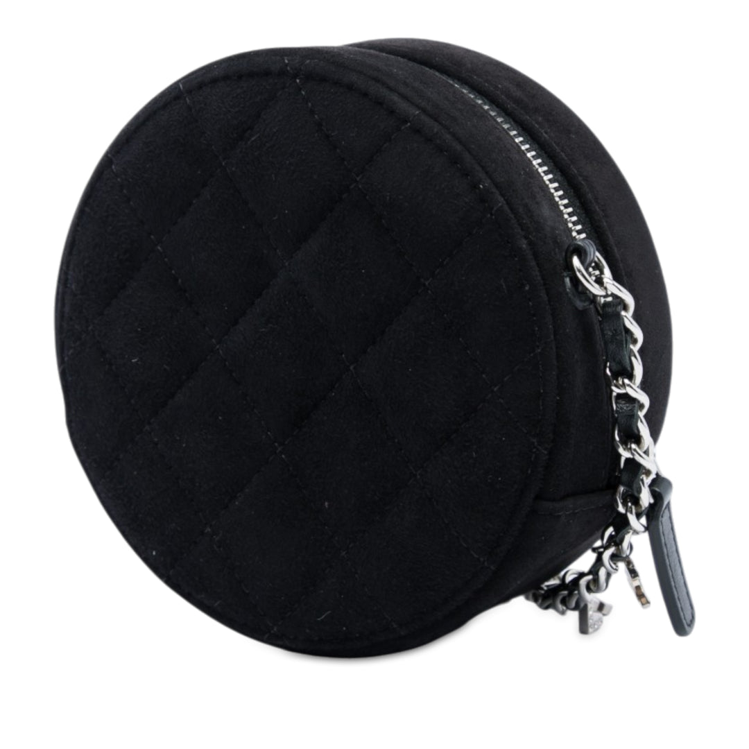 Chanel Matelassé Cocostellar Rond Pochette avec chaîne Noir
