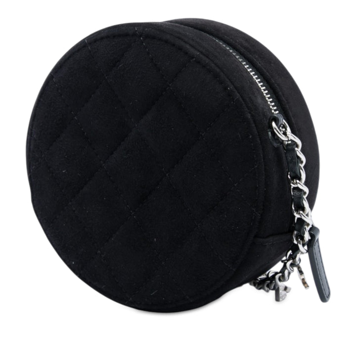 Chanel Matelassé Cocostellar Rond Pochette avec chaîne Noir