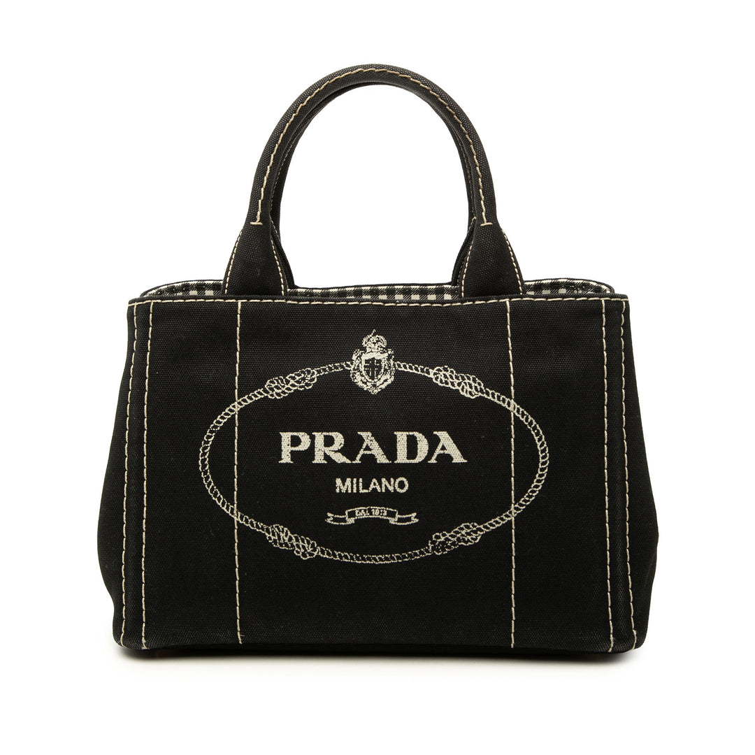 Prada Cabas Canapa Logo Petit Noir – vue principale – GABY PARIS