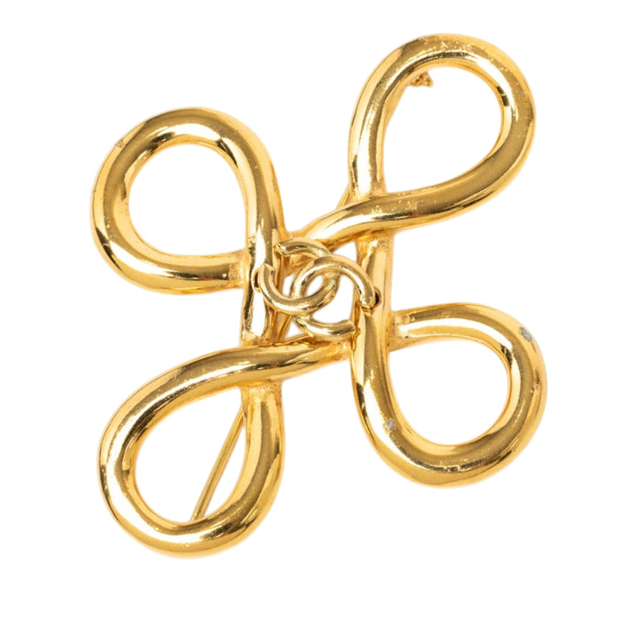 CC plaqué Infinity Broche Doré