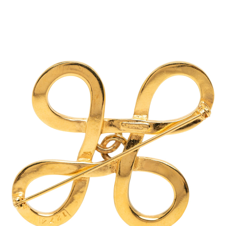CC plaqué Infinity Broche Doré