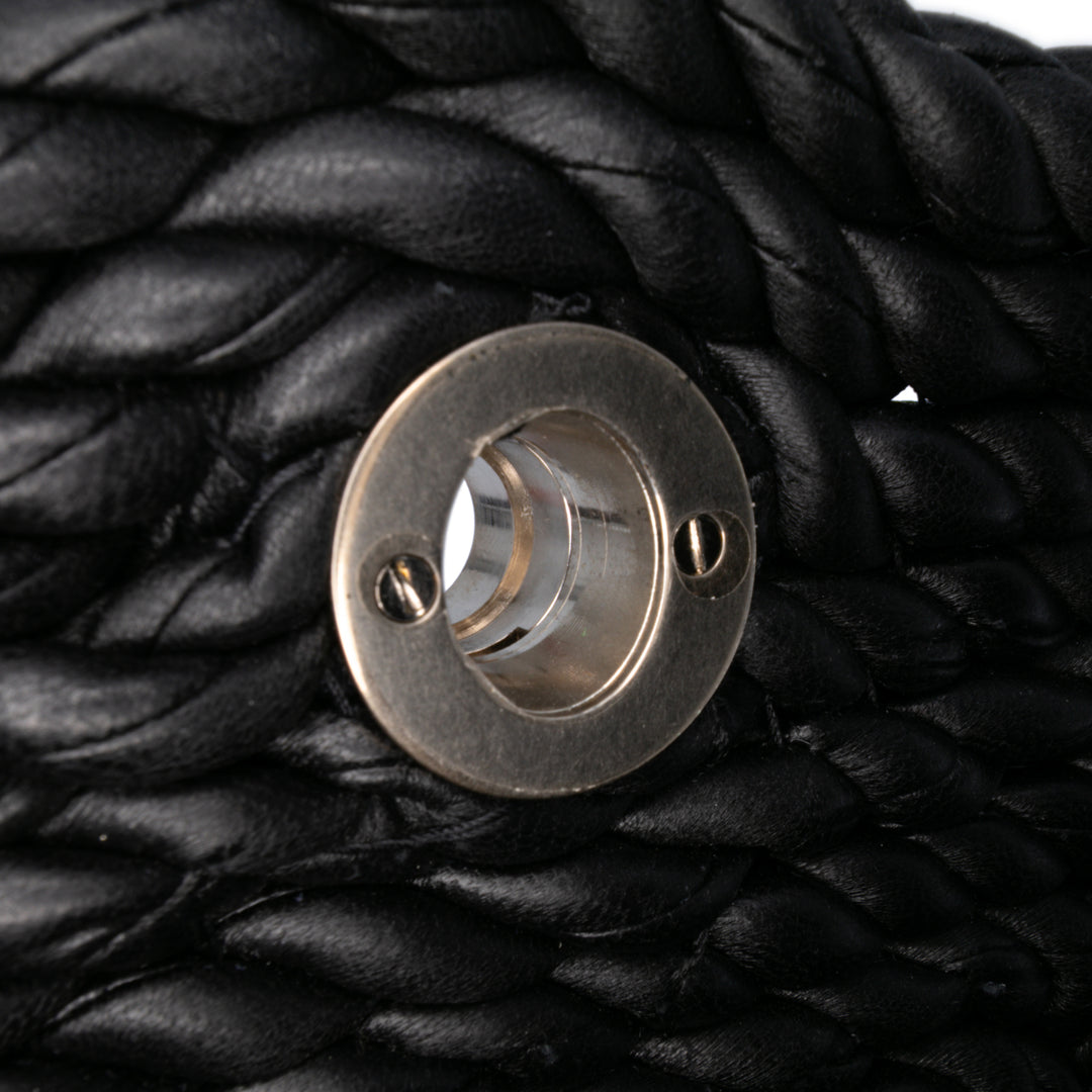 Bottega Veneta Cuir d’agneau Torchon Classic Tasseled Twisted Sac porté croisé Noir – GABY PARIS Authentique