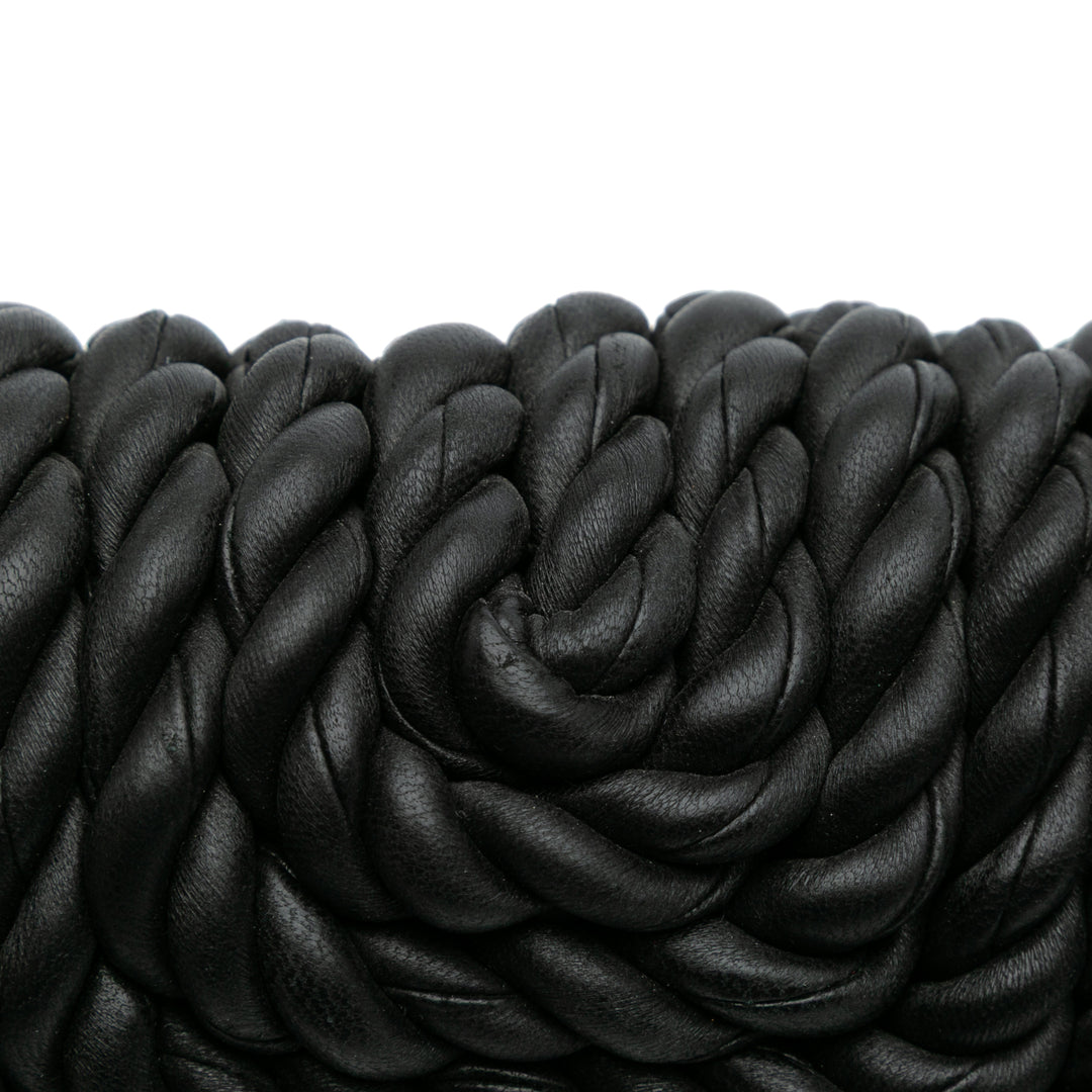 Bottega Veneta Cuir d’agneau Torchon Classic Tasseled Twisted Sac porté croisé Noir – GABY PARIS Authentique