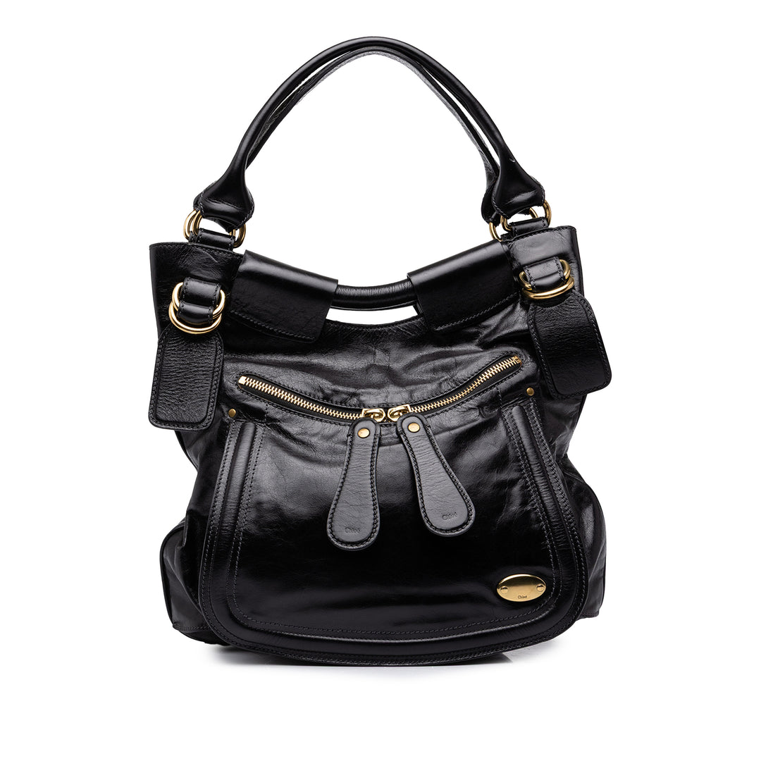 Chloé Sac porté épaule Bay Grand Noir – vue principale – GABY PARIS