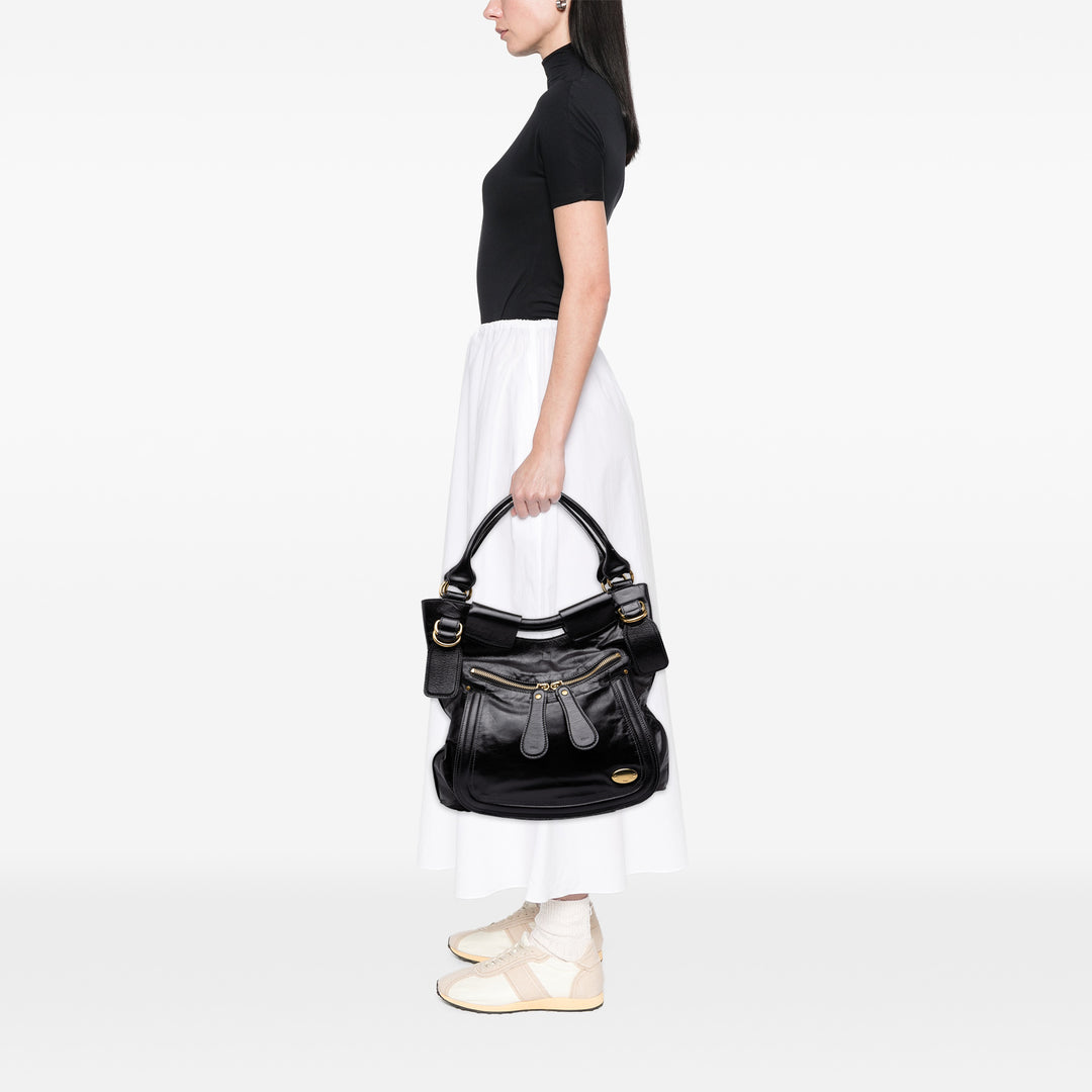 Chloé Sac porté épaule Bay Grand Noir – vue 6 – GABY PARIS