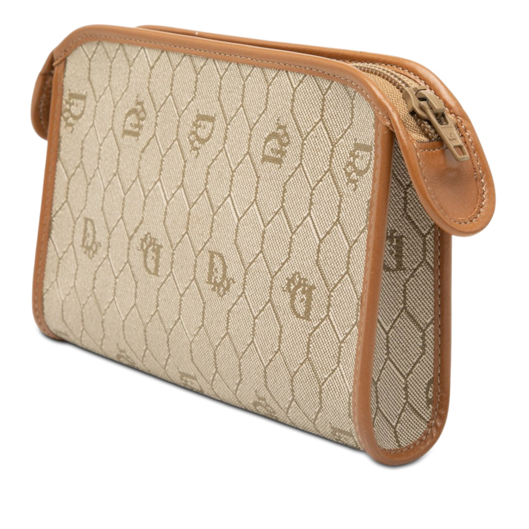 Dior Honeycomb Coated Toile Pochette