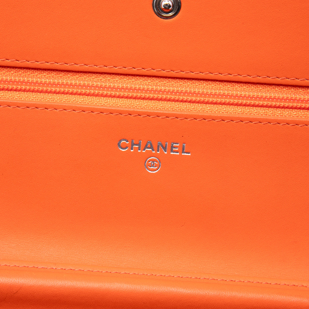 Chanel CC Cuir verni Caviar Wallet on Chain
