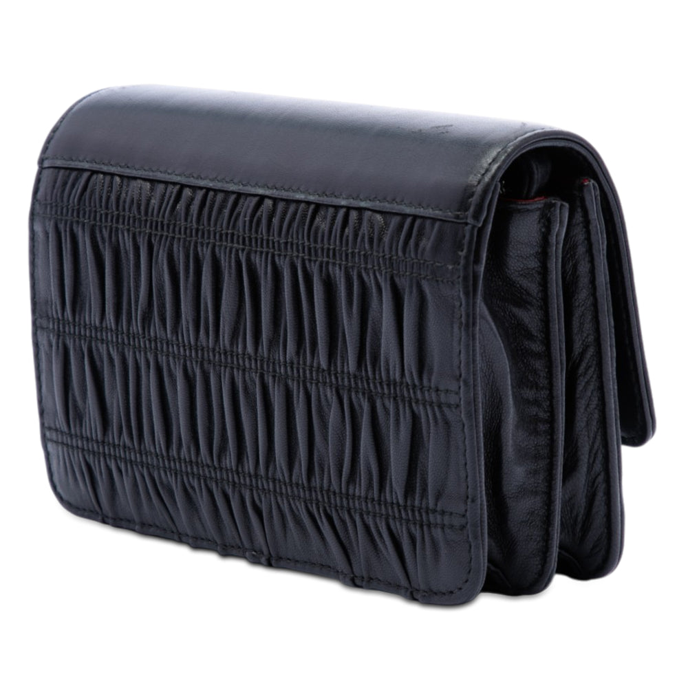 Prada Gaufre et Brushed Sac nappa Noir – vue 2 – GABY PARIS