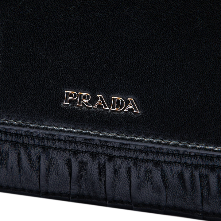 Prada Gaufre et Brushed Sac nappa Noir – vue 5 – GABY PARIS