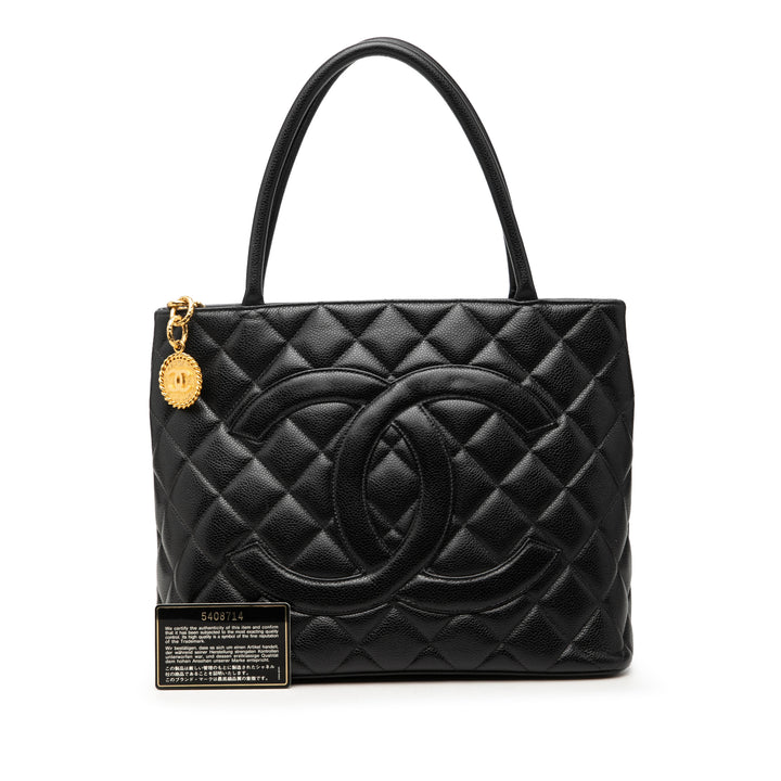 Medallion Cabas Cuir caviar Noir