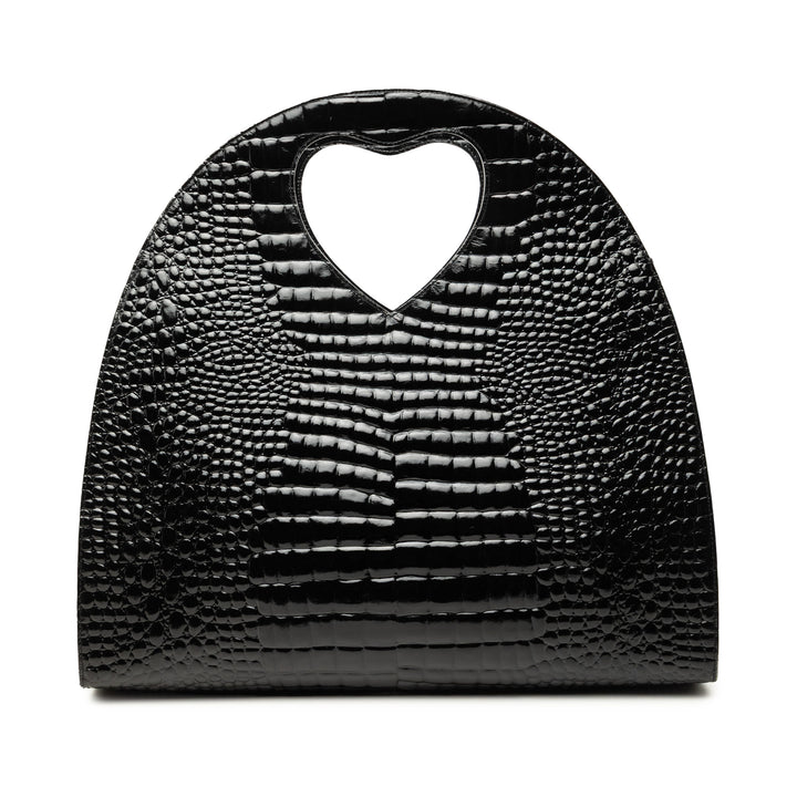 Saint Laurent Croc embossé Cuir verni Sac à main