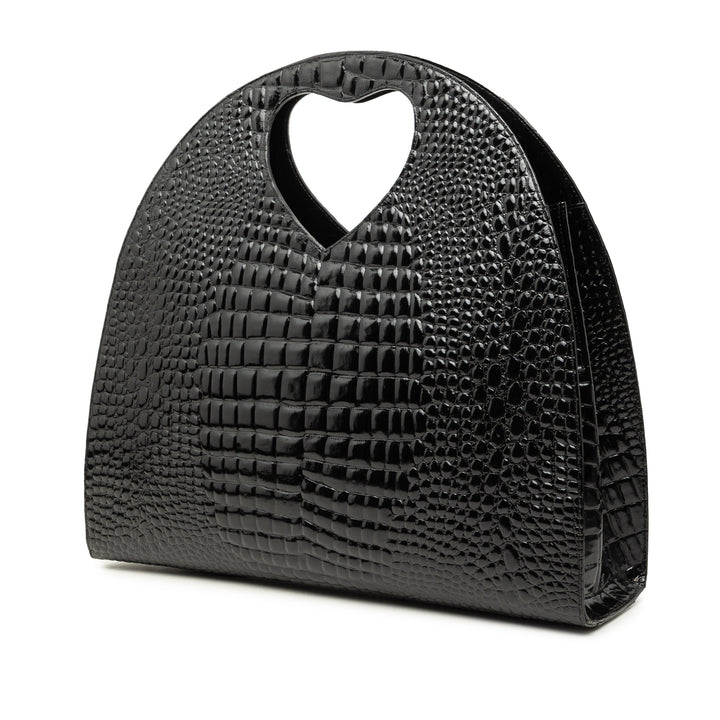 Saint Laurent Croc embossé Cuir verni Sac à main