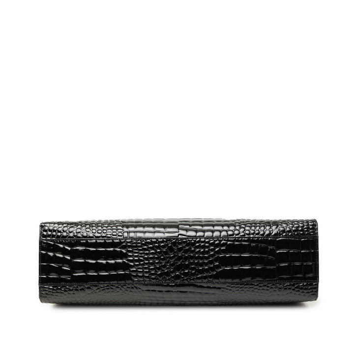 Saint Laurent Croc embossé Cuir verni Sac à main