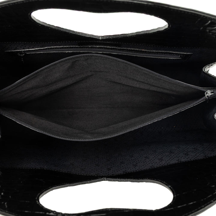 Saint Laurent Croc embossé Cuir verni Sac à main