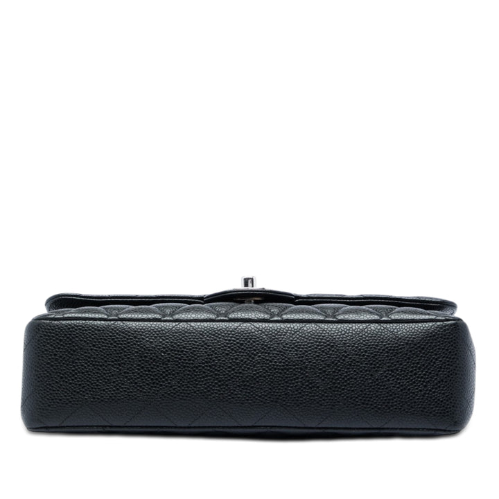 Classic Double rabat Moyen Cuir caviar Noir