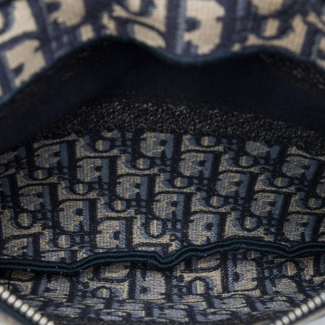 Dior Oblique Toile Flat Sac porté croisé
