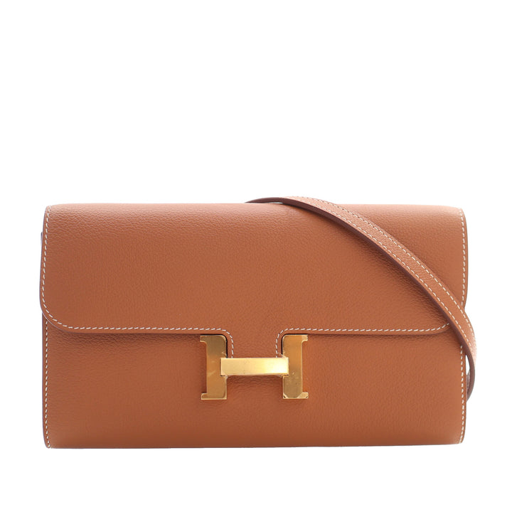 Hermès Constance Portefeuille To Go Evercolor Marron