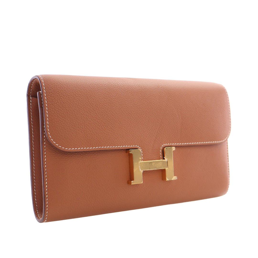 Hermès Constance Portefeuille To Go Evercolor Marron
