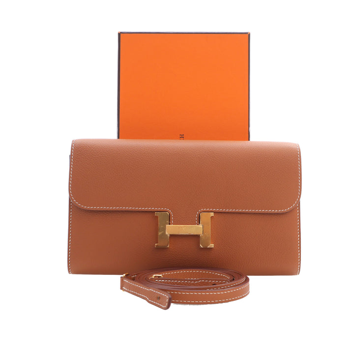 Hermès Constance Portefeuille To Go Evercolor Marron