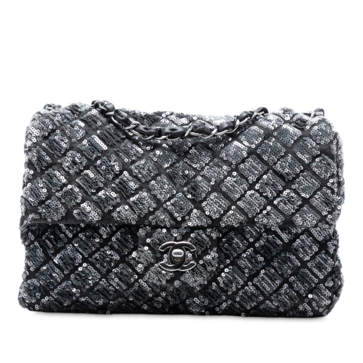 Chanel Medium CC Matelassé Cuir d’agneau Sequins Simple rabat – GABY PARIS Authentique